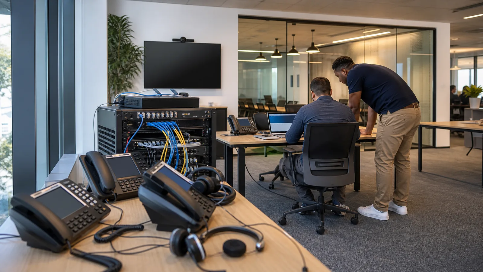 Nassau VoIP team reviewing business voice and call-flow operations requirements for AI MSP Suffolk County — Nassau Voice Support